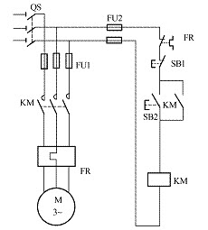 [问答题,简答题] 画出电动机单向旋转控制电路图.