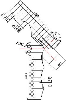 一裤衩三通,尺寸见下图,请画出a管和b管上相贯线的放样图.