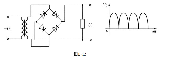 [问答题] 绘图题:请画出单相桥整流电路线路图及带电阻负载的输出电压