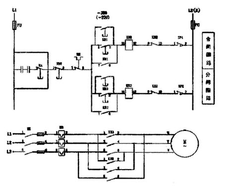 如图所示为cj5型电动操动机构的控制线路原理图.