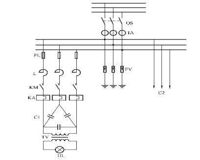 下图所示是低压电容器组一次接线图,其中fv代表的是()