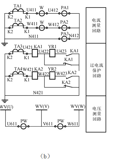 绘图题:如图e-47(a)所示为某变电站一高压开关柜的二次回路展开图,①