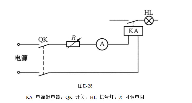 [問答題] 繪圖題:請畫出校驗電流繼電器電氣接線圖.