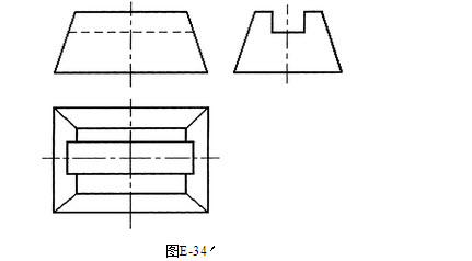 绘图题: 补画如图e