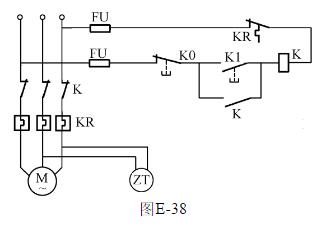 [問答題] 畫出電磁抱閘自動電路圖.