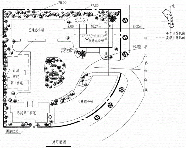 问题: [判断题]   若采用坐标定位,下图中标注的坐标指的是建筑坐标