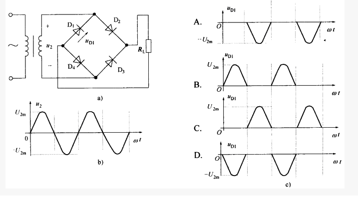 单相桥式整流波形图图片