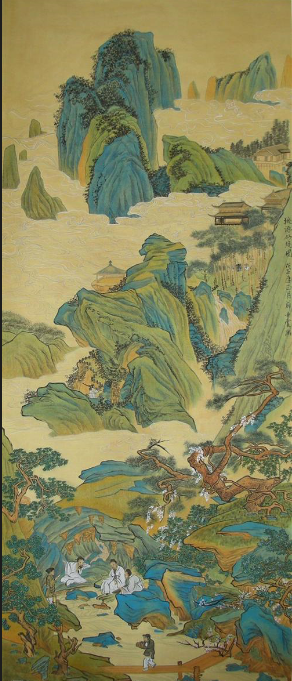 《吴门十二景》 c . 《庐山高图》 d . 《春游晚归图》